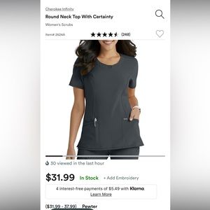 Cherokee infinity scrubs. Listed price is for set, can sell per piece